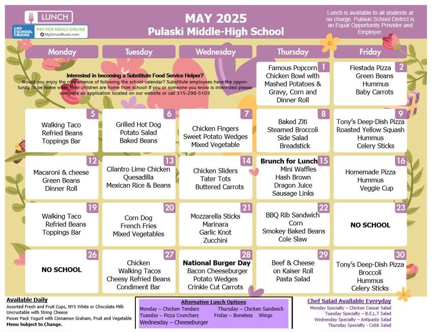MSHS Lunch